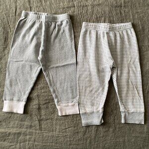 2 pairs Burt's Bees Baby 6-9 months organic cotton sweatpants